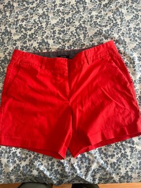 Nautica Women's Bright Red Chino Bermuda Shorts